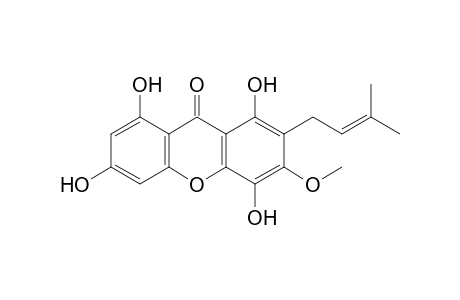 1,3,5,8-Tetrahydroxy-6-methoxy-7-isoprenylxanthone