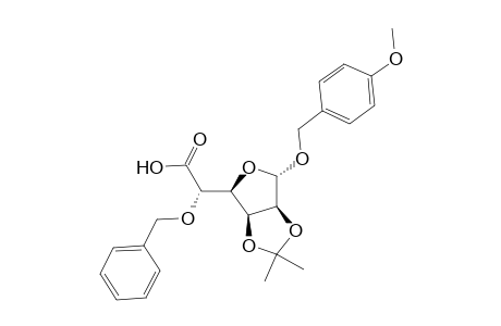 p-Methoxybenzyl 5-O-Benzyl-2,3-O-isopropylidene.alpha.-D-mannofuranosiduronic acid