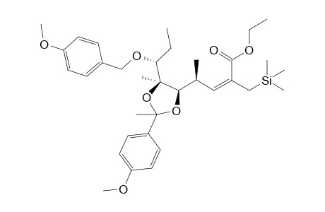 Ethyl (2E,4S,5R,6S,7R)-4,6-Dimethyl-7-(4-methoxybenzyloxy)-5,6-[1-(4-methoxyphenyl)ethylidenedioxy]-2-trimethylsilylmethyl-2-nonenoate