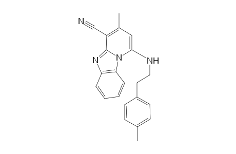 11-Methyl-13-{[2-(4-methylphenyl)ethyl]amino}-1,8-diazatricyclo[7.4.0.0(2,7)]trideca-2(7),3,5,8,10,12-hexaene-10-carbonitrile