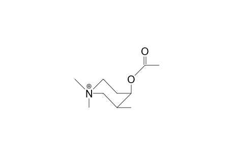 cis-4-Acetyloxy-1,1,3-trimethyl-piperidine cation