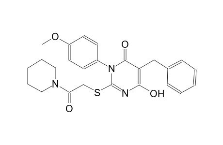 4(3H)-pyrimidinone, 6-hydroxy-3-(4-methoxyphenyl)-2-[[2-oxo-2-(1-piperidinyl)ethyl]thio]-5-(phenylmethyl)-