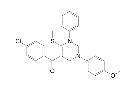 (4-chlorophenyl)-[3-(4-methoxyphenyl)-6-(methylthio)-1-phenyl-2,4-dihydropyrimidin-5-yl]methanone