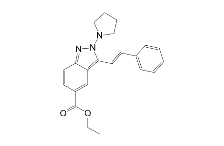 (E)-ethyl 2-(pyrrolidin-1-yl)-3-styryl-2H-indazole-5-carboxylate