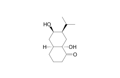 1(2H)-Naphthalenone, octahydro-6,8a-dihydroxy-7-(1-methylethyl)-, (4a.alpha.,6.beta.,7.beta.,8a.alpha.)-(.+-.)-