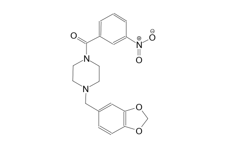 1-(1,3-benzodioxol-5-ylmethyl)-4-(3-nitrobenzoyl)piperazine