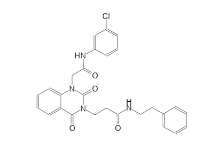 3-(1-[2-(3-chloroanilino)-2-oxoethyl]-2,4-dioxo-1,4-dihydro-3(2H)-quinazolinyl)-N-(2-phenylethyl)propanamide