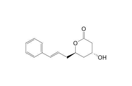 (4RS,6RS,2'E)-trans-6-(3'-Phenylprop-2'-enyl)-4-hydroxytetrahydropyran-2-one