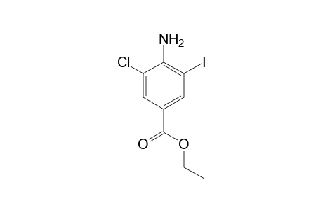 4-Amino-3-chloro-5-iodo-benzoic acid ethyl ester