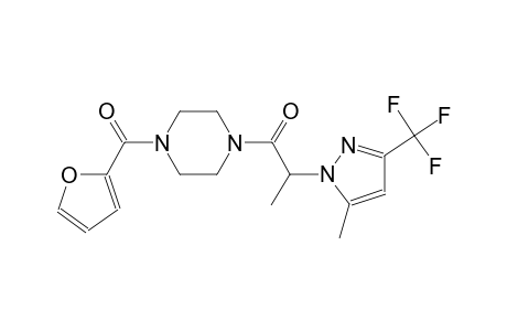 1-(2-furoyl)-4-{2-[5-methyl-3-(trifluoromethyl)-1H-pyrazol-1-yl]propanoyl}piperazine