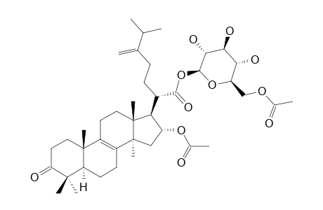 DAEDALEASIDE_E;16-ALPHA-ACETOXY-24-METHYLENE-3-OXOLANOSTA-8-EN-21-OIC_ACID_21-O-6-O-ACETYL-BETA-D-GLUCOPYRANOSIDE