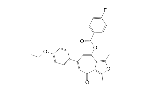 6-(4-ethoxyphenyl)-1,3-dimethyl-4-oxo-4H-cyclohepta[c]furan-8-yl 4-fluorobenzoate