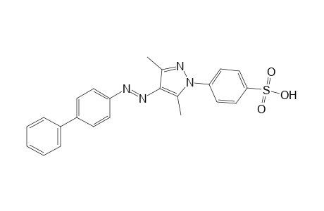 p-{4-[(p-biphenylyl)azo]-3,5-dimethyl-1-pyrazolyl}benzenesulfonic acid