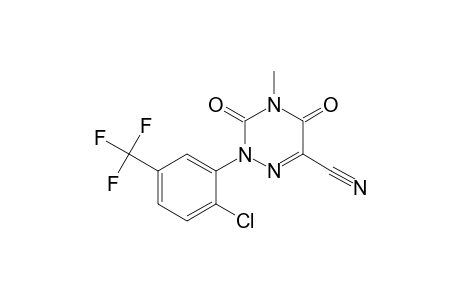 1,2,4-Triazine-6-carbonitrile, 2-[2-chloro-5-(trifluoromethyl)phenyl]-2,3,4,5-tetrahydro-4-methyl-3, 5-dioxo-