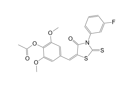 4-thiazolidinone, 5-[[4-(acetyloxy)-3,5-dimethoxyphenyl]methylene]-3-(3-fluorophenyl)-2-thioxo-, (5E)-