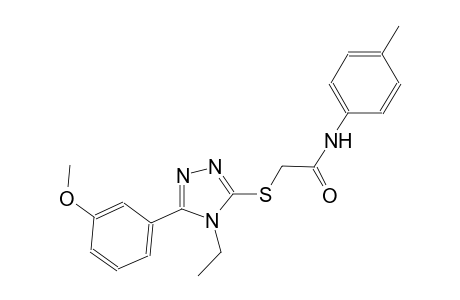 2-{[4-ethyl-5-(3-methoxyphenyl)-4H-1,2,4-triazol-3-yl]sulfanyl}-N-(4-methylphenyl)acetamide