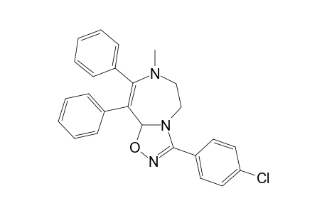 7-Methyl-3-(4'-chlorophenyl)- 8,9-diphenyl-1,4,5,6,7,9a-hexahydro-1,2,4-oxadiazolo[4,5-d[-1,4]diazepine