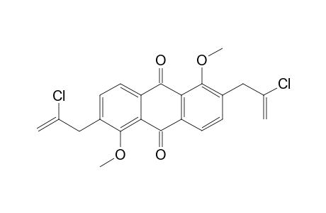 2,6-bis(2'-chloroprop-2'-enyl)-1,5-dimethoxyanthraquinone