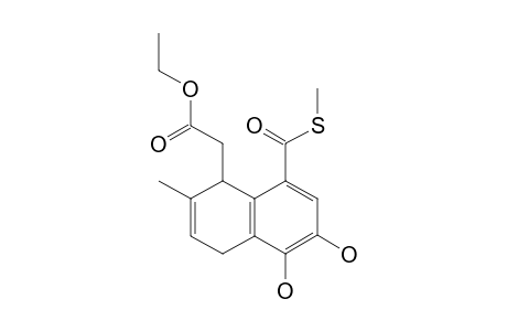 5-CARBETHOXYMETHYL-4-CARBOTHIOMETHYL-1,2-DIHYDROXY-6-METHYL-5,8-DIHYDRONAPHTHALENE