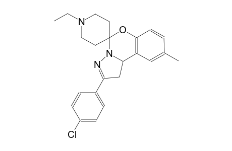 2-(4-chlorophenyl)-1'-ethyl-9-methyl-1,10b-dihydrospiro[benzo[e]pyrazolo[1,5-c][1,3]oxazine-5,4'-piperidine]