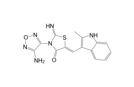 4-thiazolidinone, 3-(4-amino-1,2,5-oxadiazol-3-yl)-2-imino-5-[(2-methyl-1H-indol-3-yl)methylene]-, (5Z)-