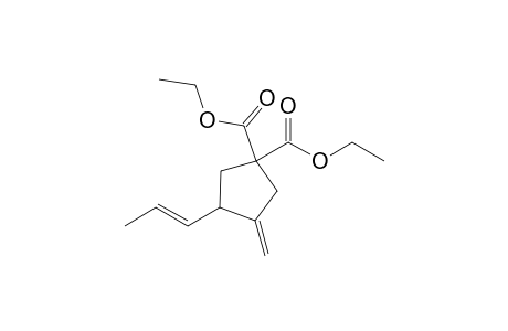 Diethyl 3-methylene-4-(prop-1-en-1-yl)cyclopentane-1,1-dicarboxylate