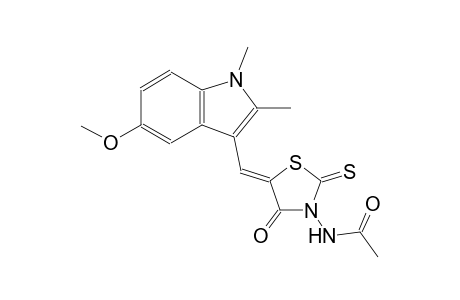 acetamide, N-[(5Z)-5-[(5-methoxy-1,2-dimethyl-1H-indol-3-yl)methylene]-4-oxo-2-thioxothiazolidinyl]-