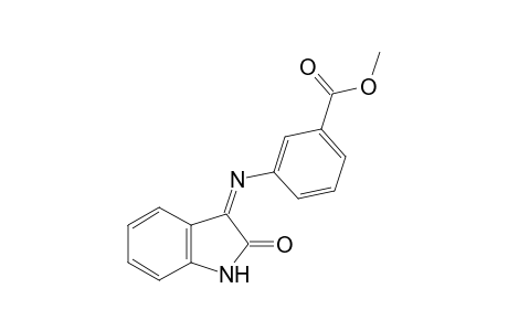 m-[(2-oxo-3-indolinylidene)amino]benzoic acid, methyl ester
