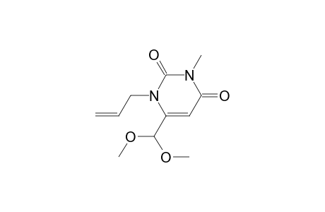 1-Allyl-6-(dimethoxymethyl)-3-methyl-pyrimidine-2,4-dione
