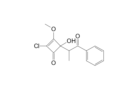 2-Chloranyl-3-methoxy-4-oxidanyl-4-(1-oxidanylidene-1-phenyl-propan-2-yl)cyclobut-2-en-1-one