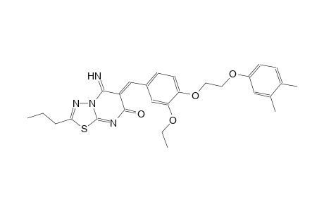 7H-[1,3,4]thiadiazolo[3,2-a]pyrimidin-7-one, 6-[[4-[2-(3,4-dimethylphenoxy)ethoxy]-3-ethoxyphenyl]methylene]-5,6-dihydro-5-imino-2-propyl-,