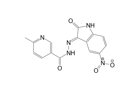 6-methyl-N'-[(3E)-5-nitro-2-oxo-1,2-dihydro-3H-indol-3-ylidene]nicotinohydrazide