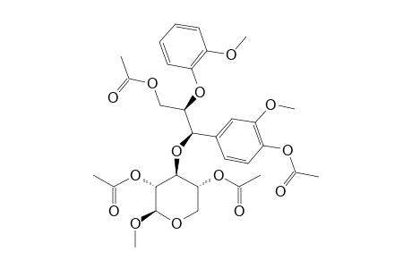 2S,3S;(2S,3S)-1-(4-ACETOXY-3-METHOXYPHENYL)-1-O-(1-O-METHYL,3-DEOXY-2,4-DI-O-ACETYL-BETA-D-XYLOPYRANOS-3-YL)