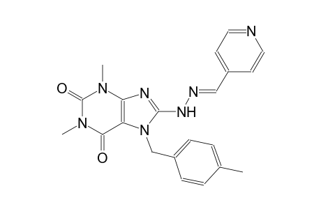 isonicotinaldehyde [1,3-dimethyl-7-(4-methylbenzyl)-2,6-dioxo-2,3,6,7-tetrahydro-1H-purin-8-yl]hydrazone