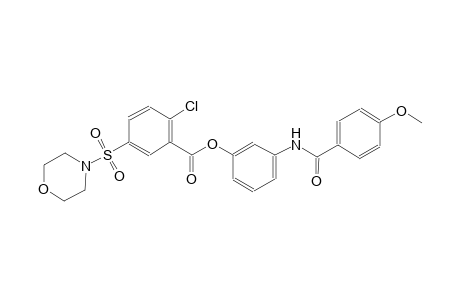 benzoic acid, 2-chloro-5-(4-morpholinylsulfonyl)-, 3-[(4-methoxybenzoyl)amino]phenyl ester