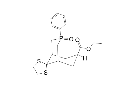 7-ETHOXYCARBONYL-3-PHOSPHABICYCLO-[3.3.1]-NONAN-9-ON-ETHYLENEDITHIOACETAL-3-OXIDE,ISOMER-#1