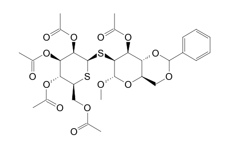 METHYL-3-O-ACETYL-4,6-O-BENZYLIDENE-2-S-(2,3,4,6-TETRA-O-ACETYL-5-THIO-BETA-D-MANNOPYRANOSYL)-2-THIO-ALPHA-D-MANNOPYRANOSIDE