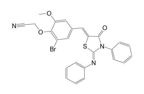 acetonitrile, [2-bromo-6-methoxy-4-[(Z)-[(2Z)-4-oxo-3-phenyl-2-(phenylimino)thiazolidinylidene]methyl]phenoxy]-