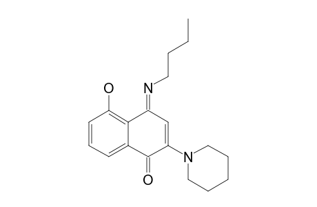 N-BUTYL-5-HYDROXY-2-(1-PIPERIDINO)-1,4-NAPHTHOQUINON-4-IMINE