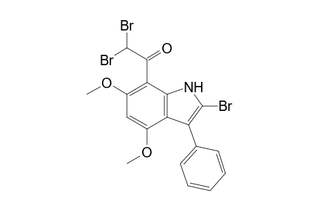 2,2-Dibromo-1-(2-bromo-4,6-dimethoxy-3-phenylindol-7-yl)ethanone