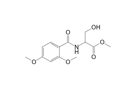 2-[(2,4-dimethoxybenzoyl)amino]-3-hydroxy-propionic acid methyl ester