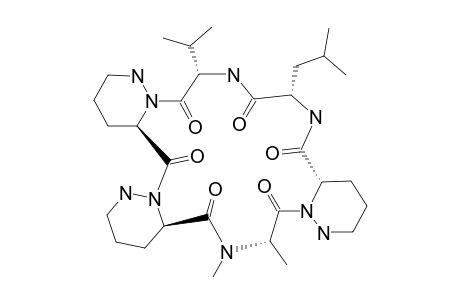 HYTRAMYCIN_V;(1-S,8-R,11-S,18-R,21-S,24-R)-10,11-DIMETHYL-21-(2-METHYLPROPYL)-24-(PROPAN-2-YL)-3,4,10,13,14,20,23,26,27