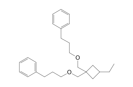 1-Ethyl-3,3-bis(3-phenylpropoxymethyl)cyclobutane