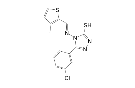 5-(3-chlorophenyl)-4-{[(E)-(3-methyl-2-thienyl)methylidene]amino}-4H-1,2,4-triazol-3-yl hydrosulfide