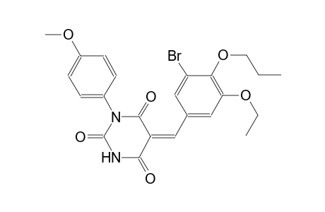 (5Z)-5-(3-bromo-5-ethoxy-4-propoxybenzylidene)-1-(4-methoxyphenyl)-2,4,6(1H,3H,5H)-pyrimidinetrione