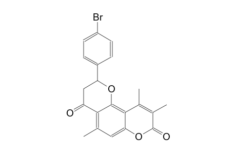 2-(4-bromophenyl)-5,9,10-trimethyl-2,3-dihydropyrano[2,3-f]chromene-4,8-dione