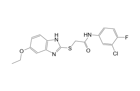 N-(3-chloro-4-fluorophenyl)-2-[(5-ethoxy-1H-benzimidazol-2-yl)sulfanyl]acetamide