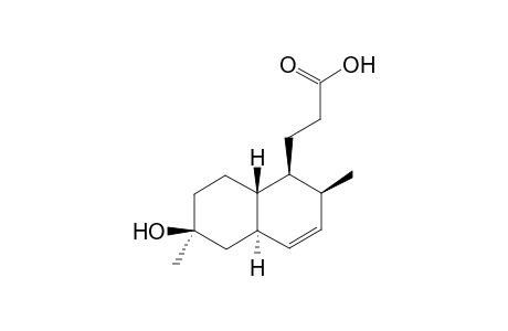 3-[(1S,2S,4aR,6S,8aS)-2,6-dimethyl-6-oxidanyl-2,4a,5,7,8,8a-hexahydro-1H-naphthalen-1-yl]propanoic acid