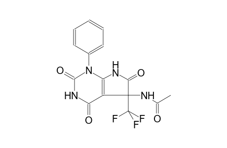 1H-Pyrrolo[2,3-d]pyrimidine, 5-acetylamino-2,4,6-trioxo-1-phenyl-5-trifluoromethyl-2,3,4,5,6,7-hexahydro-