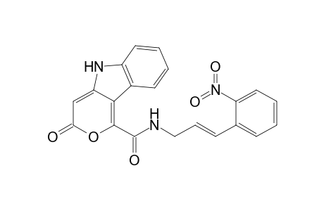 N-(2'-Nitrocinnamyl)-3-oxopyrano[4,3-b]indole-1-carboxamide